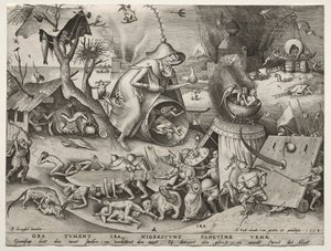 Siedem grzechów głównych: gniew. autorstwa Pieter Bruegel the Elder