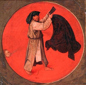 Potrząsa płaszczem zgodnie z wiatrem, c1558-1560 autorstwa Pieter Bruegel the Elder