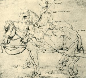 Jeździec i dwa konie, 1559-1563, 1943. autorstwa Pieter Bruegel the Elder