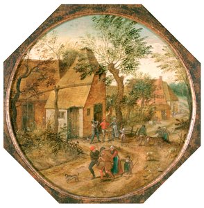 Przejście przez wieś, ok. 1584-1637 autorstwa Pieter Brueghel the Younger
