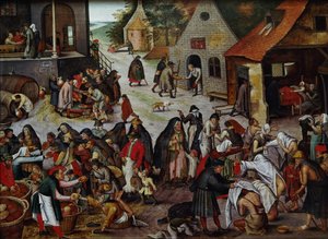 Siedem uczynków miłosierdzia autorstwa Pieter Brueghel the Younger