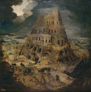 Wieża Babel, ok. 1595 autorstwa Pieter Brueghel the Younger