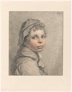 Studiuj głowę chłopca autorstwa Pieter Christoffel Wonder (signed by artist)