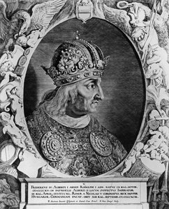 Portret Fryderyka IV (1415-1493), Świętego Cesarza Rzymskiego, rytowany przez Sompla, Pieter van (b.c.1600)