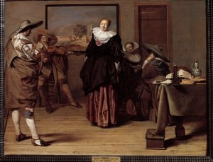 Lekcja tańca Malarstwo Pietera Codde (1599-1678)