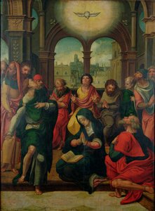 Zstąpienie Ducha Świętego autorstwa Pieter Coecke van Aelst