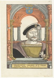 Portret Franciszka I 1494-1547, króla Francji, księcia Bretanii, hrabiego Prowansji, 1539 autorstwa Pieter Coecke van Aelst