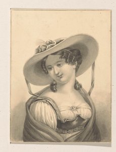 Dziewczyna w kapeluszu autorstwa Pieter Cornelis van den Velden