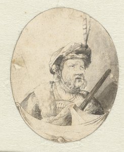 Popiersie mężczyzny w orientalnym stroju autorstwa Pieter Cornelisz. Verbeeck (possibly)