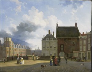 Brama Więzienna i Miejsce, Haga autorstwa Pieter Daniel van der Burgh