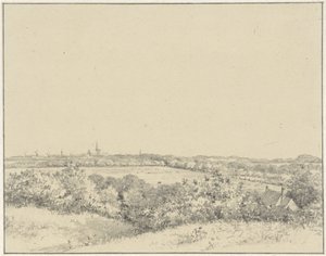 Widok na Haarlem, widziany z wydm autorstwa Pieter Ernst Hendrik Praetorius