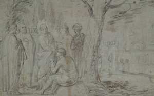 Chrystus uzdrawiający ślepca (recto); Wenus i Kupidyn (verso) autorstwa Pieter Fransz. de Grebber