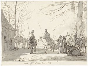 Biwak Kozaków, 9 grudnia 1813 autorstwa Pieter Gerardus van Os (signed by artist)