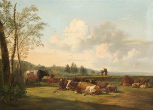Krajobraz z bydłem autorstwa Pieter Gerardus van Os