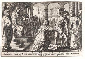 Wyrok Salomona autorstwa Pieter Hendriksz. Schut