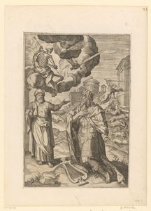 Dawid i Salomon modlą się o koniec kary Izraela autorstwa Pieter Jalhea Furnius (possibly)
