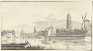 Kamperpoort w Zwolle autorstwa Pieter Jan van Liender (attributed to)