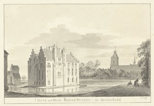 Dom i wieś Scherpenzeel autorstwa Pieter Jan van Liender