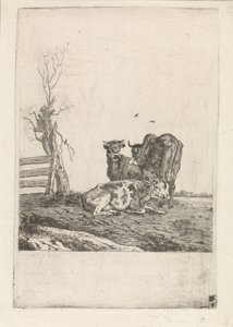 Krajobraz z trzema krowami autorstwa Pieter Janson