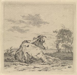 Krajobraz z leżącą krową autorstwa Pieter Janson