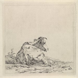 Krajobraz z leżącą krową autorstwa Pieter Janson