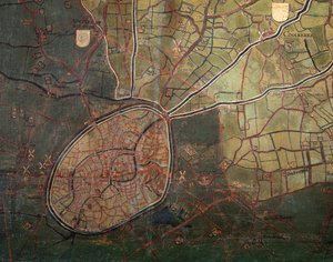 Mapa Wolności Brugii (olej na płótnie)