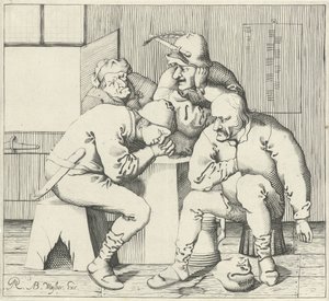 Czterech mężczyzn przy stole autorstwa Pieter Jansz Quast (possibly)