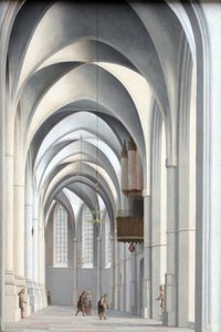 Widok na ambulatorium Sankt Bavo w Harlemie autorstwa Pieter Jansz. Saenredam