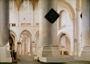 Wnętrze Wielkiego Kościoła Haarlem Obraz Pietera Saenredama (1597-1665) (ek.hol.) 1636-1637 nd. 59x81 cm Londyn, galeria narodowa