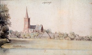 Widok Assendelft w Niderlandach w 1633 r. Rysunek Pietera Jansza (1597-1665) 1633 Paryż. Instytut Holenderski
