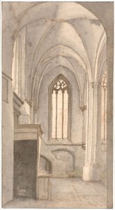 Widok wnętrza kościoła św. Cunera w Rhenen (prowincja Utrecht) autorstwa Pieter Jansz Saenredam