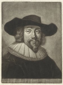 Portret mężczyzny w kapeluszu i kołnierzu