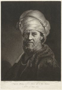 Popiersie portretowe mężczyzny w turbanie