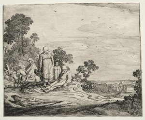 Krajobraz z chłopami, 1626.