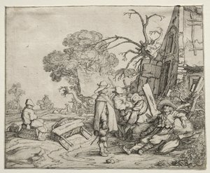 Krajobraz z żołnierzami, 1626.