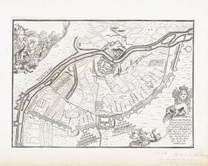 Mapa Narwy w 1700 autorstwa Pieter Mortier