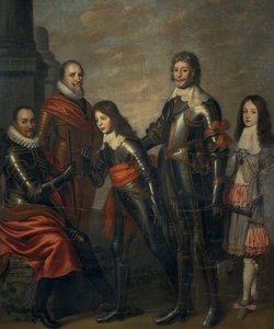 Cztery pokolenia książąt Orange: Wilhelma I, Maurycego i Fryderyka Henryka, Wilhelma II i Wilhelma III