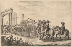 Wjazd Marie de Medici do Amsterdamu [tablica 1 z 6] autorstwa Pieter Nolpe