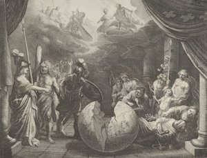 Płyta 11: Alegoria o niezgodzie we Francji, z Caspar Barlaeus, Medicea Hospes, 1638. autorstwa Pieter Nolpe