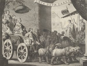 Tablica 5a: Marie de Medici jako Berecynthia, z Caspar Barlaeus, Medicea Hospes, 1638. autorstwa Pieter Nolpe