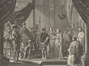 Ilustracja 7: Wesele Franciszka I de Medici i Johanny z Austrii, od Caspara Barlaeu..., 1638.