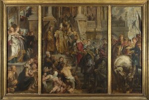 Szkic do Wysokiego Ołtarza, St Bavo, Gandawa, 1612 autorstwa Peter Paul Rubens