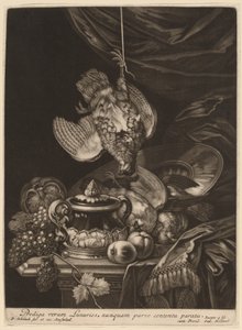Martwa natura z wiszącą kuropatwą autorstwa Pieter Schenck I
