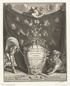 Strona tytułowa dla europejskiego Merkurego na rok 1706 autorstwa Pieter Sluyter