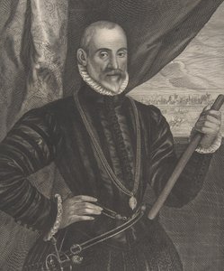 Francisco Valdes, dowódca hiszpański, z serii Quatuor Personae..., 1649. autorstwa Pieter Soutman