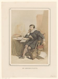 Jan Janszoon Starter przy swoim stole do pisania autorstwa Pieter Wilhelmus van de Weijer