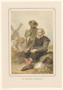 Wytwórca młynów Jan Adriaanszoon Leeghwater przy pracy autorstwa Pieter Wilhelmus van de Weijer