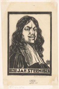 Portret Jana Steena autorstwa Pieter Willem van Baarsel (signed by artist)