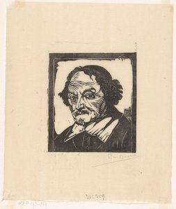 Portret Joosta van den Vondel autorstwa Pieter Willem van Baarsel (signed by artist)