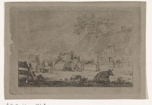 Gospodarstwo z krowami autorstwa Pieter de Goeje